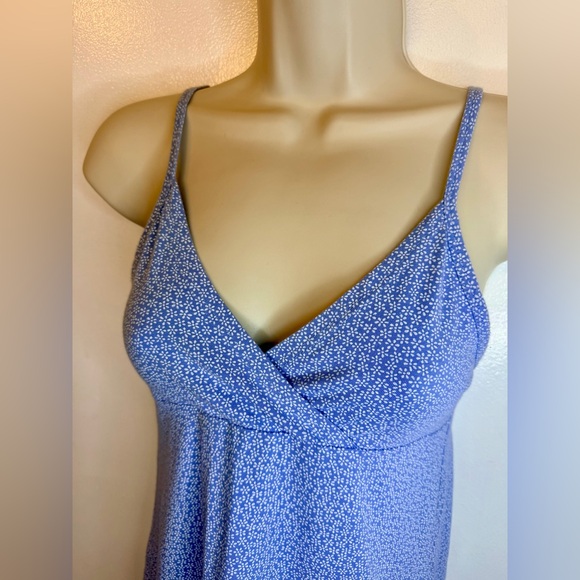 Brandy Melville Amara Mini Dress Floral Blue White One Size - Picture 5 of 10